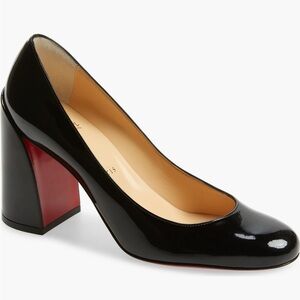 Christian Louboutin Glossy Black Heels with Red Soles